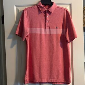 Vineyard Vines Heathered Red Polo Shirt